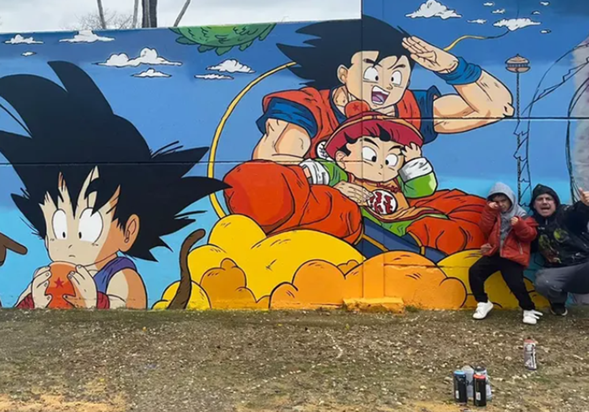 Este es el mural más grande de Dragon Ball en Europa y que se encuentra en un municipio de Sevilla