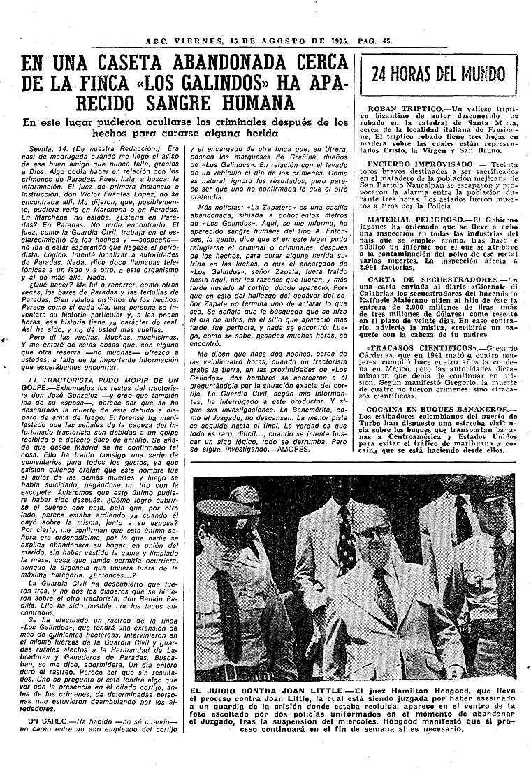 Así contó ABC el crimen de Los Galindos