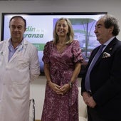 Un momento de la presentación de este proyecto colaborativo entre la Consejería de Salud y la hermandad de la Macarena