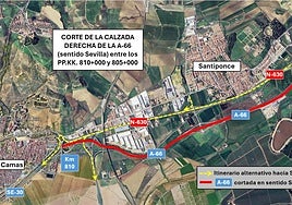 Estos son los cortes de tráfico en la A-66 sentido Sevilla que empiezan este lunes