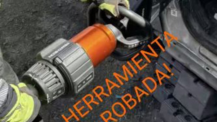Roban tres equipos de excarcelación a los bomberos de La Rinconada