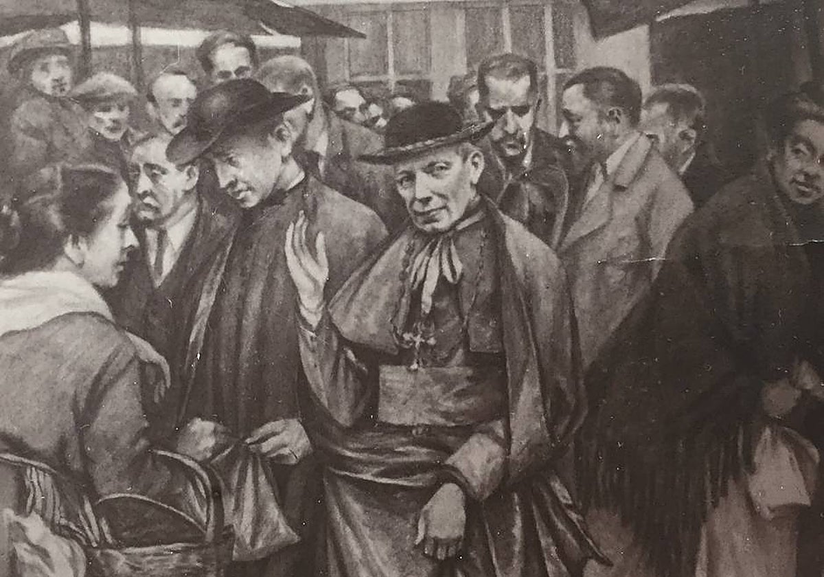 Un azulejo en San Fernando, ciudad natal, recuerda la estampa