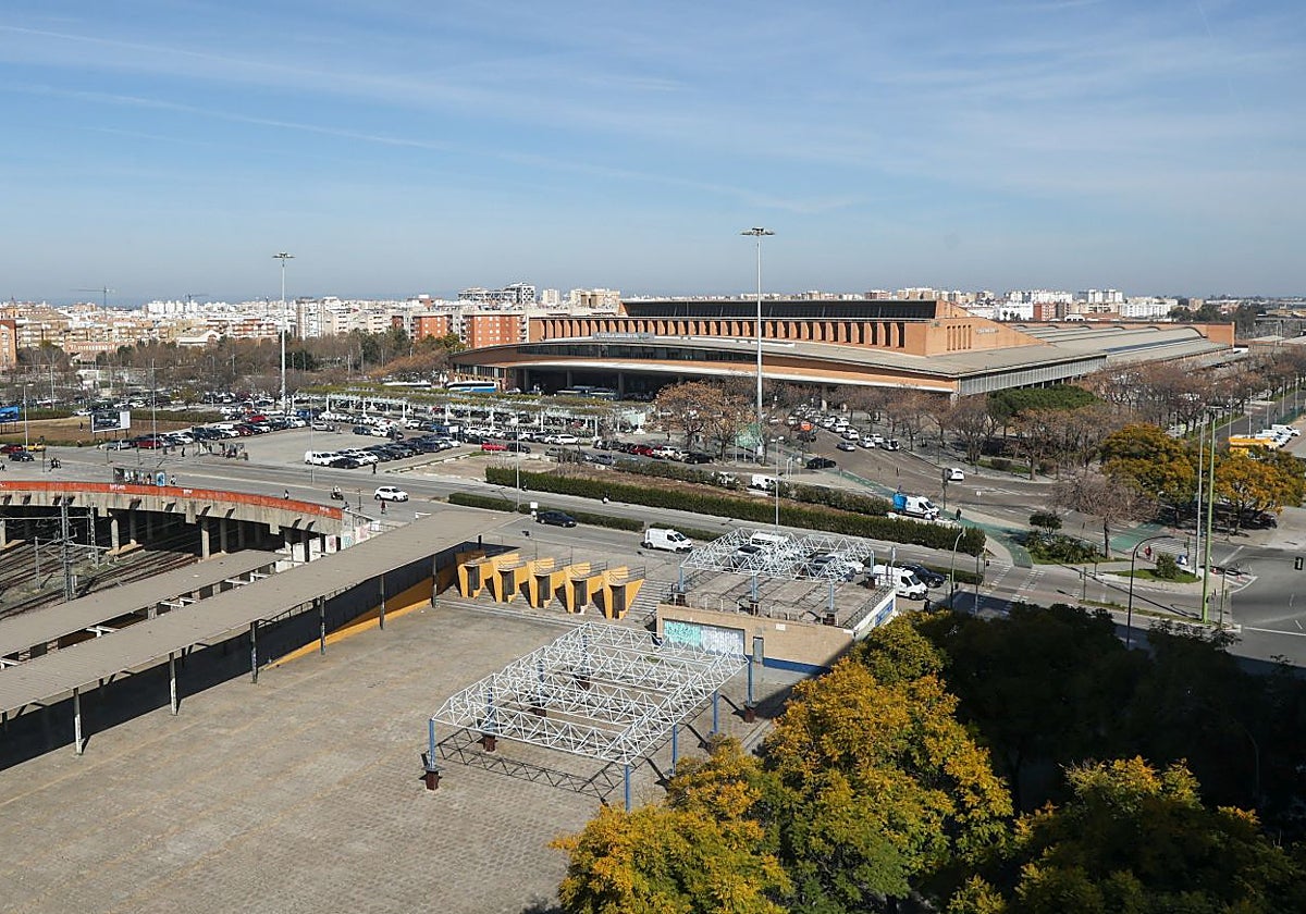 Vista exterior de la estación de Santa Justa