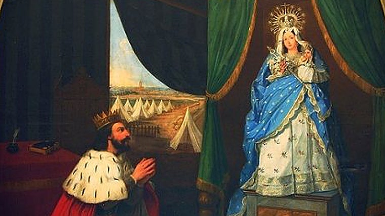 Aparición de la Virgen en el campamento cristiano de Fernando III durante el asedio de Sevilla