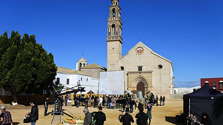 Momentos del rodaje del spot publicitario en Marchena