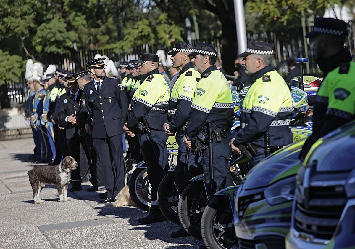 Agentes de la Policía Local en formación