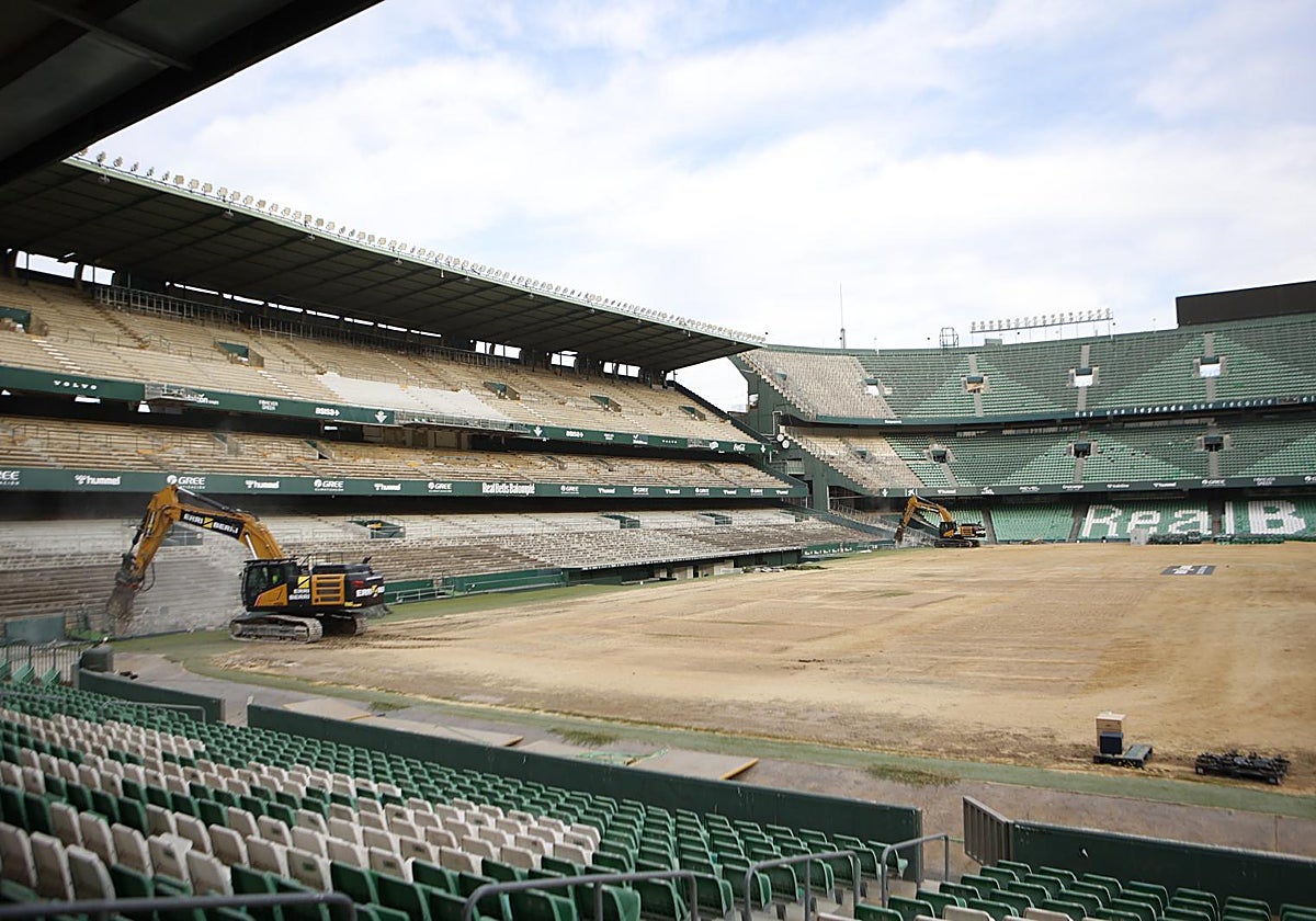Obras de demolición del Benito Villamarín
