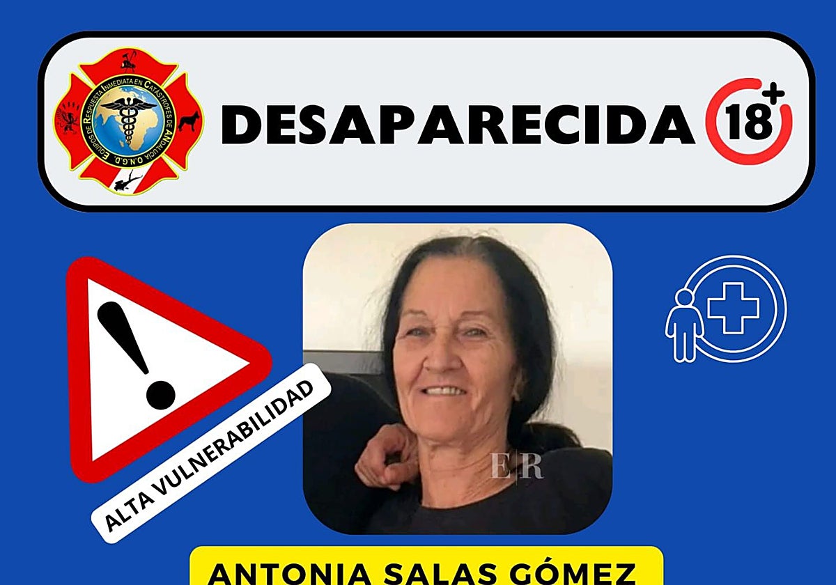 Cartel de búsqueda de Antonia Salas
