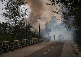 Segundo incendio en dos días al lado del Auditorio Rocío Jurado de Sevilla