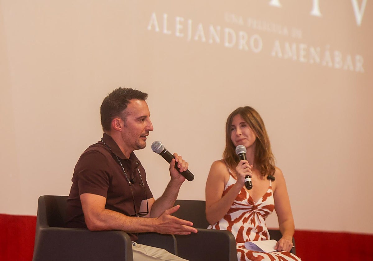 El director de cine Alejandro Amenábar, en la presentación de la cinta 'El cautivo'