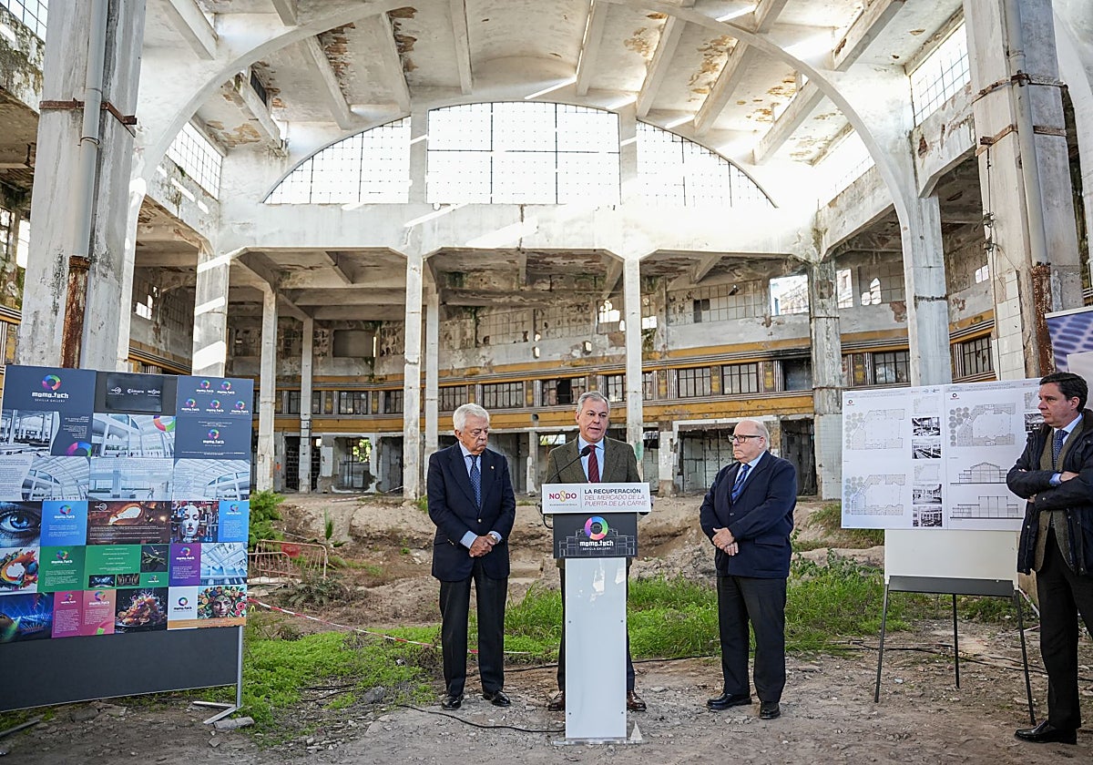 José Luis Sanz, en el Mercado de la Puerta de la Carne, el pasado mes de diciembre
