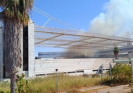 Declarados tres incendios en la Cartuja: focos en el auditorio Rocío Jurado, Monasterio y Carlos III