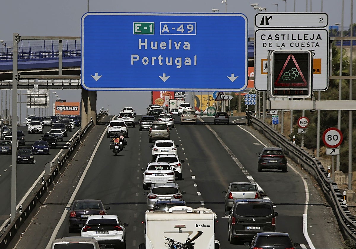 Tráfico en la autovía A-49
