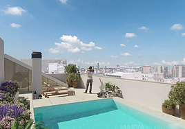 Piscinas privadas y cuatro habitaciones: así son los pisos de obra nueva en Nervión