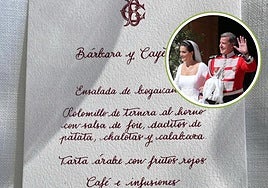 Así es el menú de la boda de Cayetano Martínez de Irujo y Bárbara Mirjan