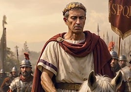 Julio César en Sevilla tras la batalla de Munda