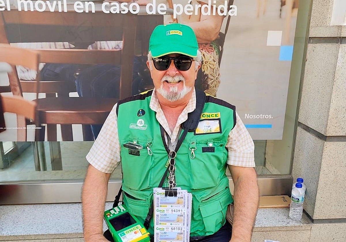 El vendedor de la ONCE Diego Campos