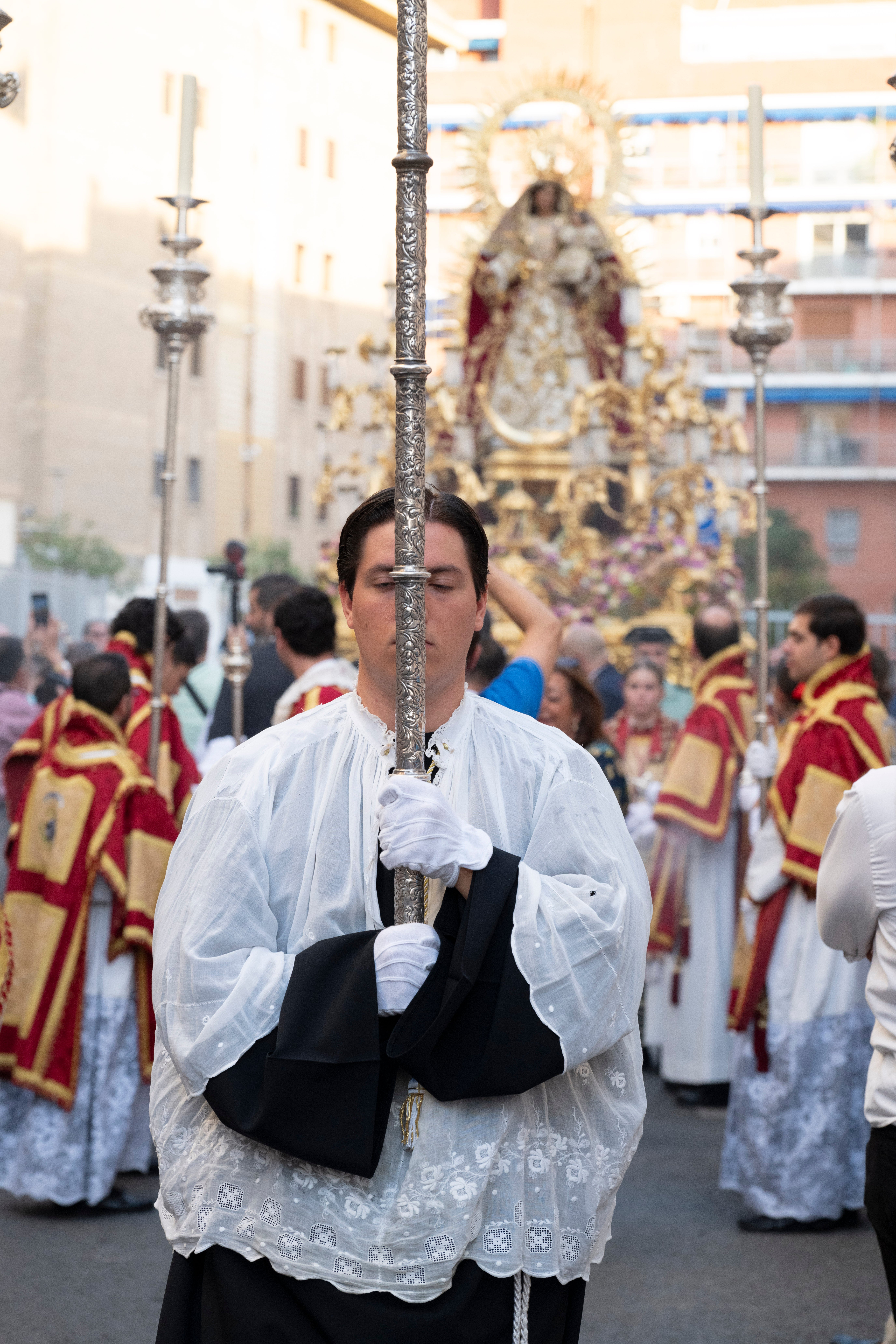 La salida del Rosario de San Julián y la Virgen de las Nieves, en imágenes