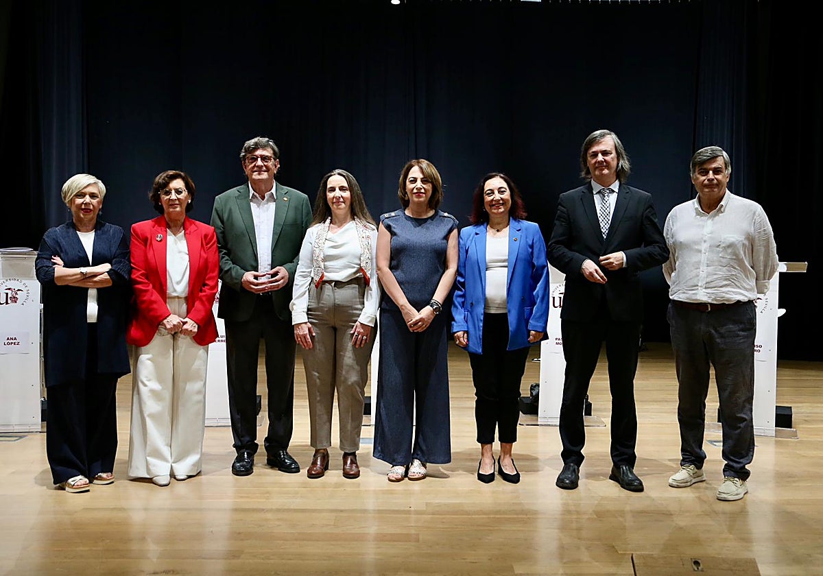 Los candidatos a rector de la US, antes de iniciar el debate
