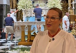 Concha Amores, hermana mayor de la Purísima de La Algaba: «Es muy grande que la Esperanza de Triana se suba a nuestro paso»