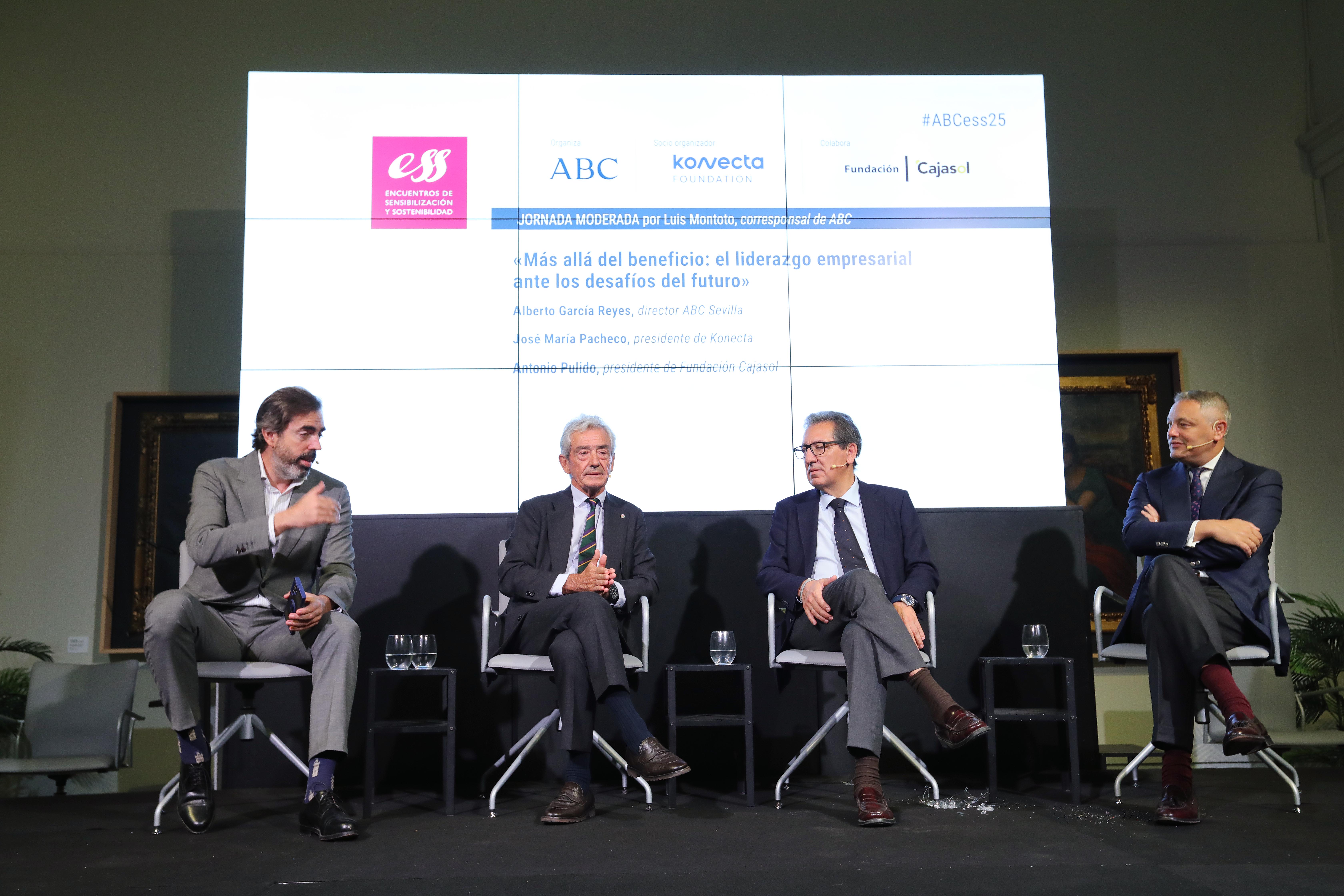 Luis Montoto, José María Pacheco, Antonio Pulido y Alberto García Reyes