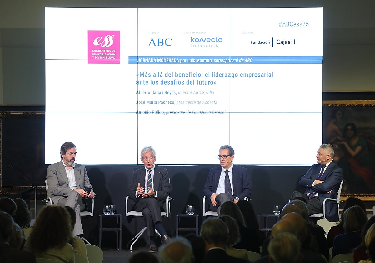 Luis Montoto, José María Pacheco, Antonio Pulido y Alberto García Reyes