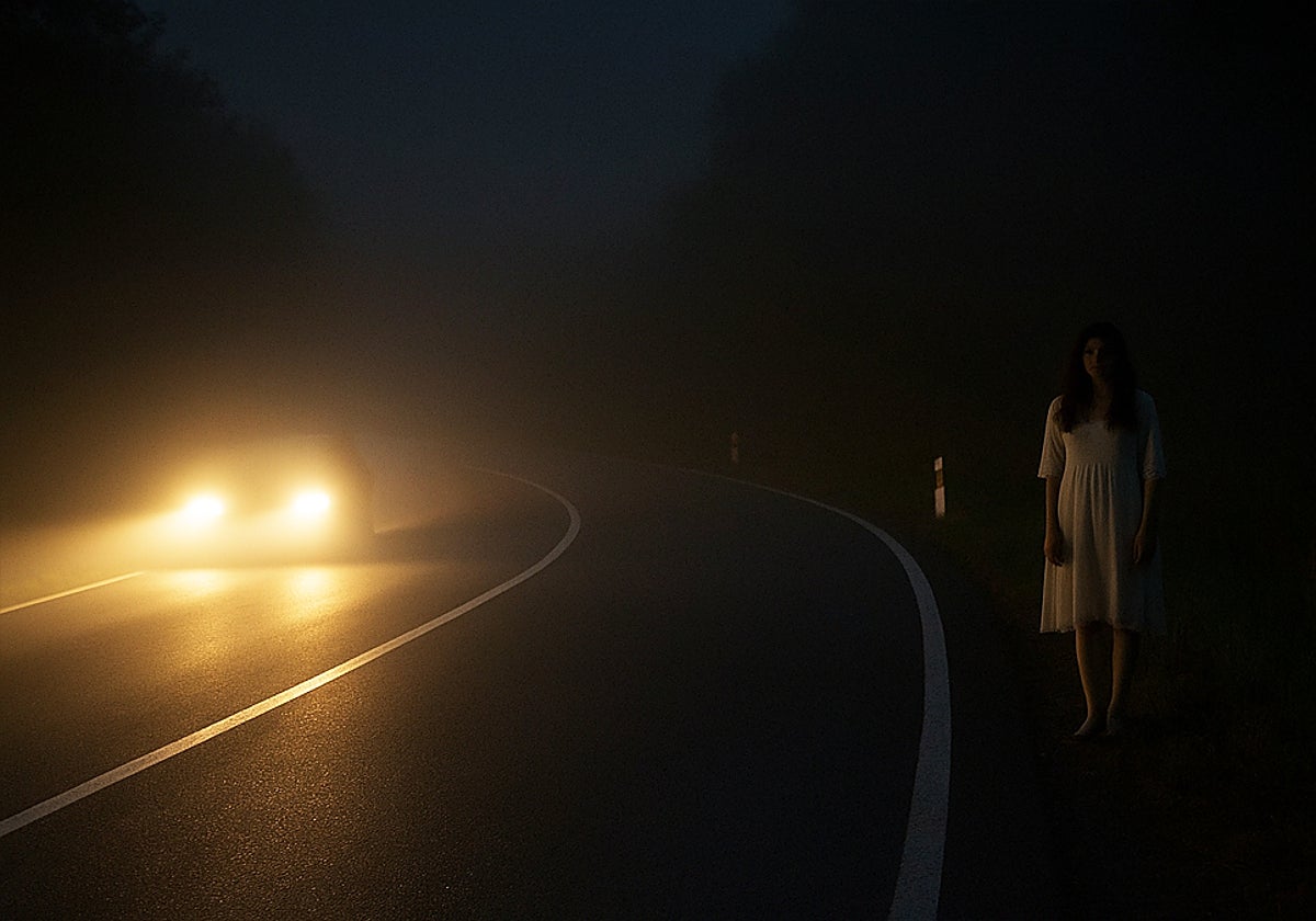 La leyenda habla de una joven que murió en un accidente de tráfico en una curva peligrosa