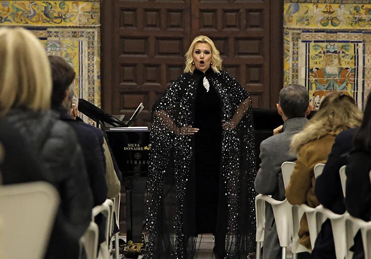 La soprano Ainhoa Arteta durante su recital del año pasado en el Alcázar de Sevilla