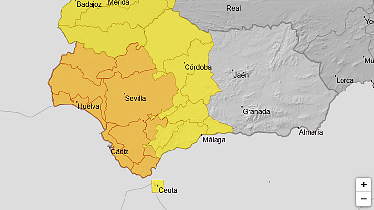 Avisos meteorológicos de la Aemet para este miércoles, para cuando se activa la alerta naranja en Sevilla