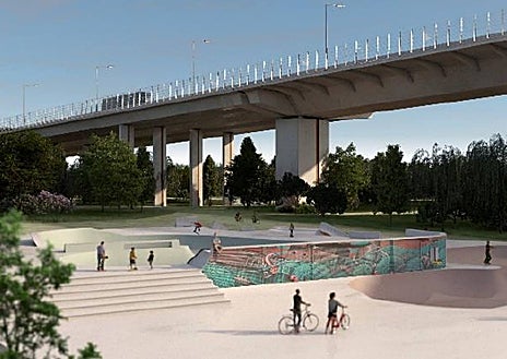 Imagen secundaria 1 - El Gobierno desbloquea los suelos para construir el puente de la SE-40 en Sevilla