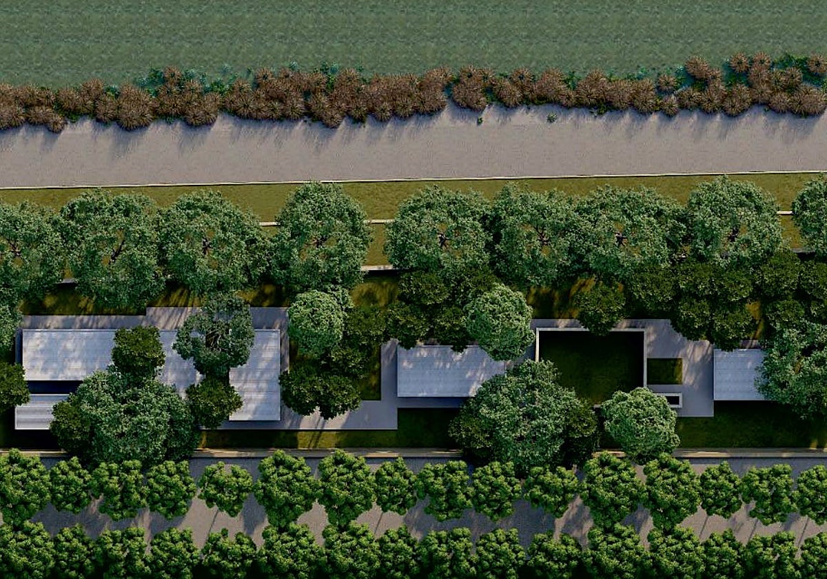 Recreación de los alojamientos que irán en el Paseo Rey Juan Carlos I