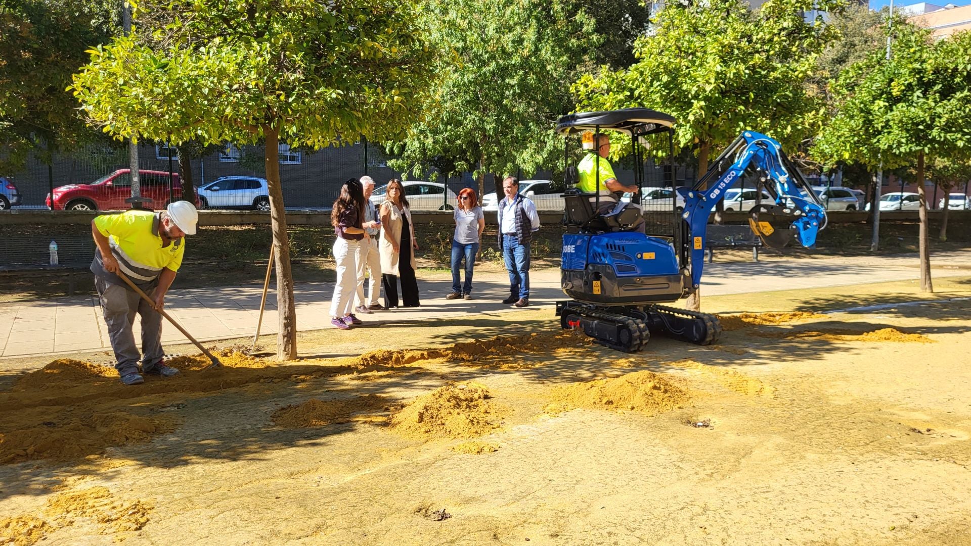 Obras del parque de Los Bermejales