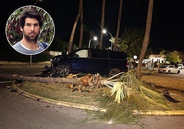 El torero Cayetano Rivera estrella su furgoneta contra una palmera y se niega a hacerse la prueba de alcohol