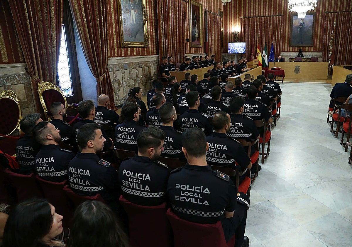 Acto de toma de posesión de plazas de nuevos agentes de la Policía Local, el pasado mes de septiembre