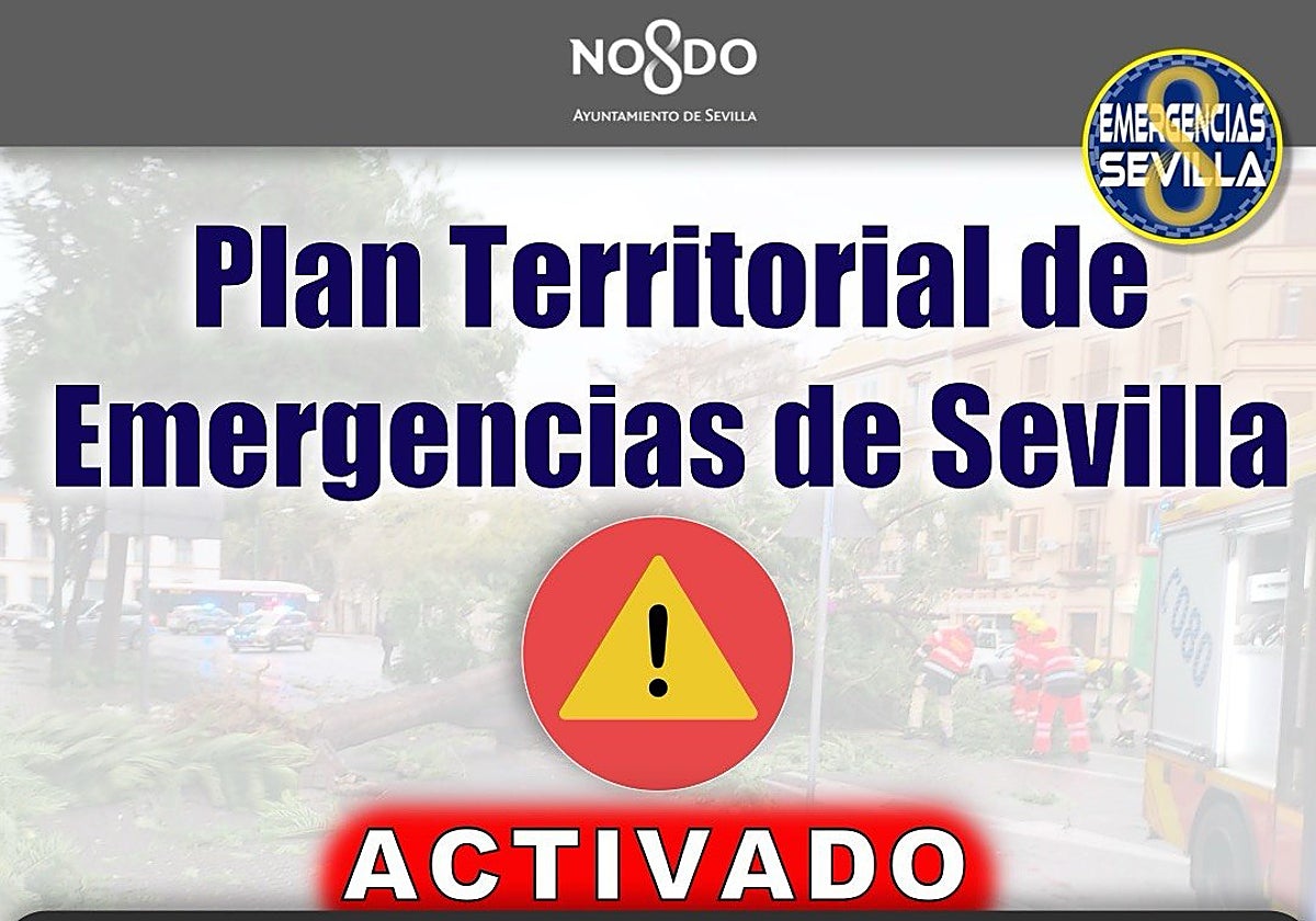 Detalle del cartel difundido por el Ayuntamiento de Sevilla