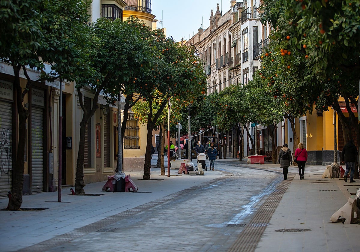 Las obras de peatonalización de la calle Mateos Gago concluyeron el año 2021