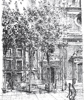 Imagen secundaria 2 - La colección de dibujos realizados por Pablo García de Zúñiga evoca paisajes icónicos de la ciudad de Sevilla como las plazas del San Lorenzo y el Salvador o la ribera del Guadalquivir, todos ellos decorados con una profusa masa arbórea