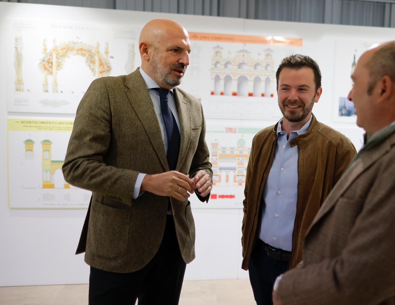 En imáganes, la exposición de las propuestas de la portada de la feria de Sevilla 2026