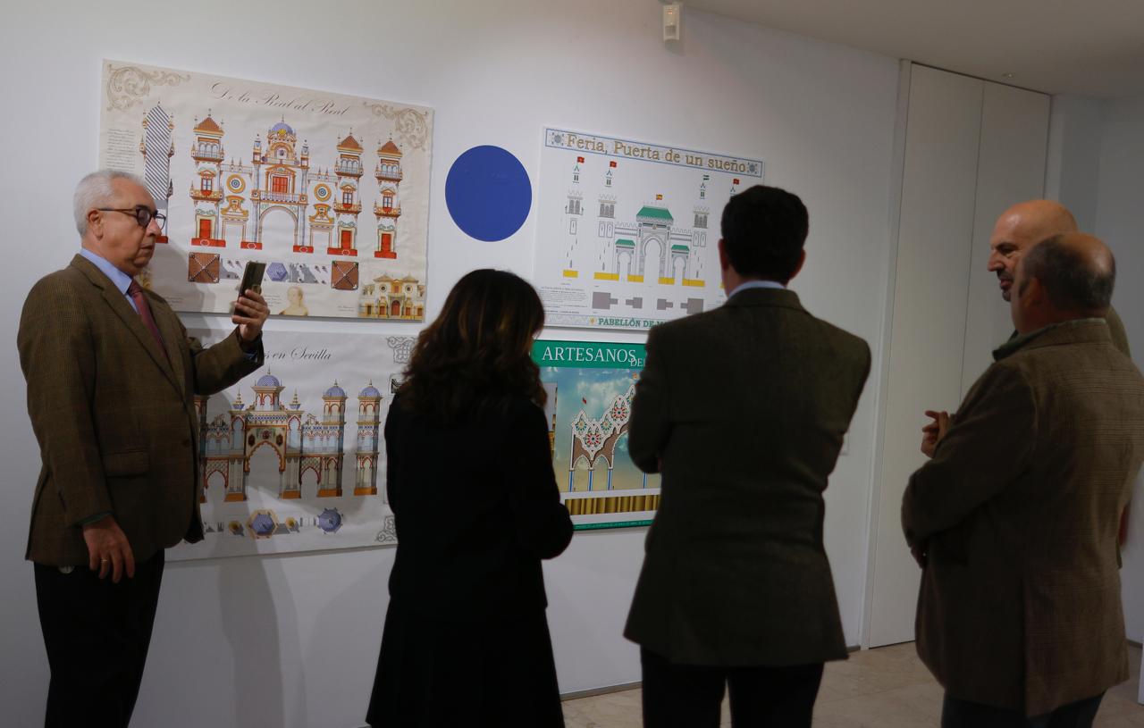 En imáganes, la exposición de las propuestas de la portada de la feria de Sevilla 2026