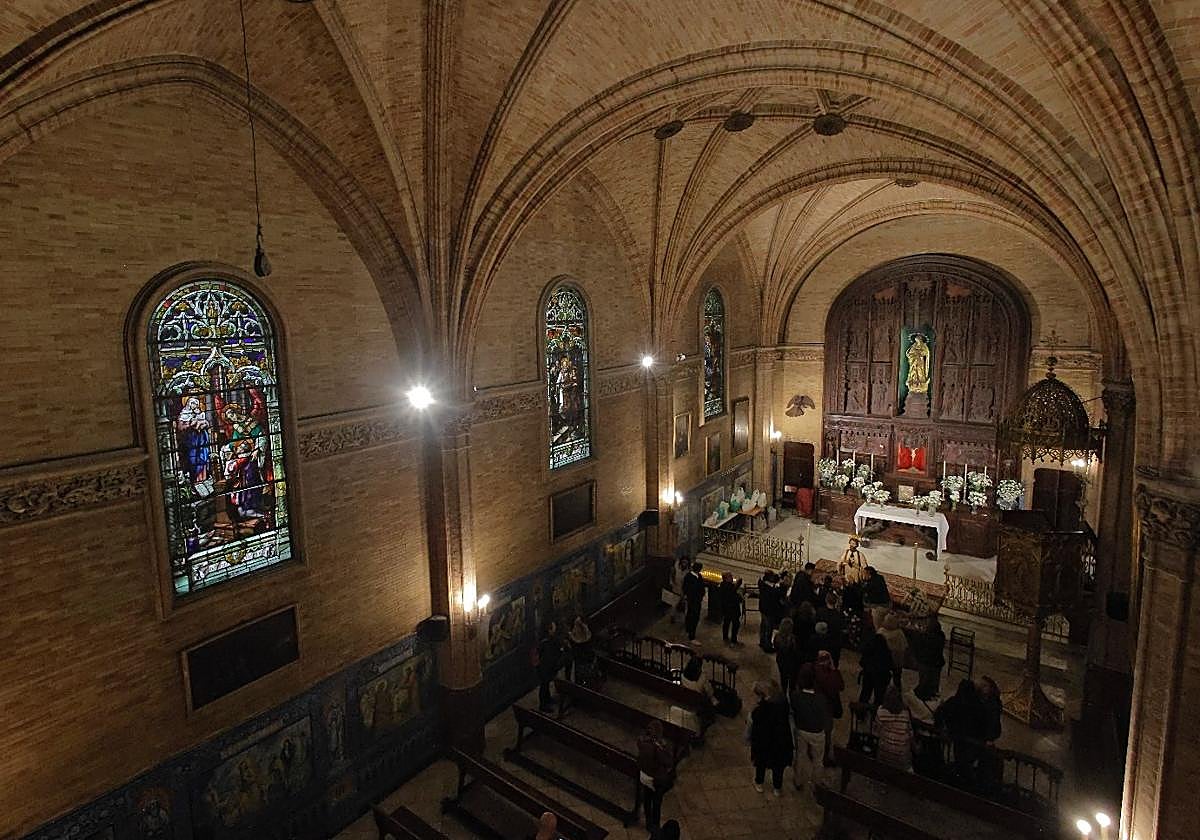 La capilla de los Luises durante la veneración a San Francisco Javier