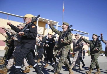 Imagen de los reservistas en unos ejercicios de 2023 en la base aérea de Morón de la Frontera