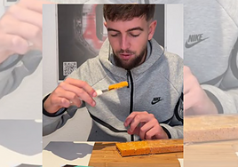 Un sevillano prueba un turrón de Dabiz Muñoz y sentencia: «Es un mazacote de chocolate blanco con colorante»