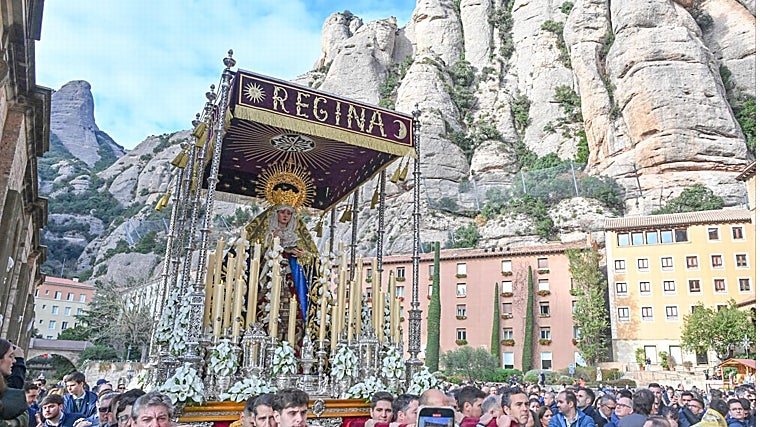 The Virgin of Montserrat in the abbey