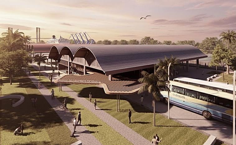 Main image – Digital recreations of the exterior and interior of the new Tablada terminal