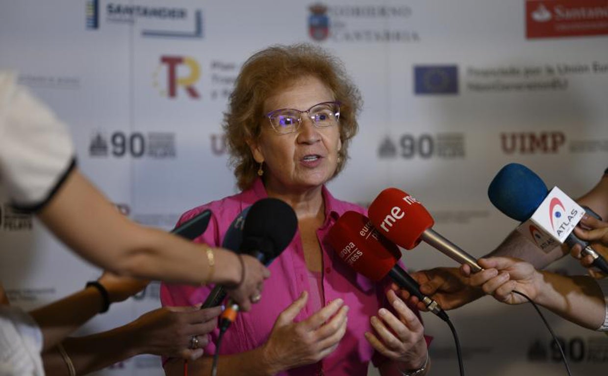 Margarita del Val, en el aula de Verano Ortega y Gasset de la UIMP