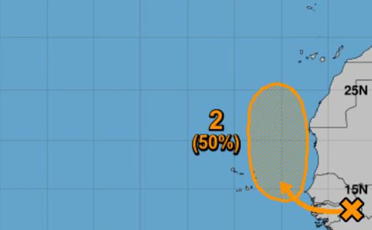 El Centro Nacional de Huracanes vigila un posible ciclón tropical que se acerca a Canarias