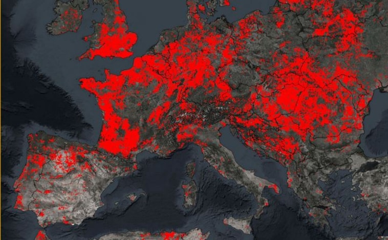 Europa, en alerta por sequía: la impactante imagen por satélite que lo demuestra