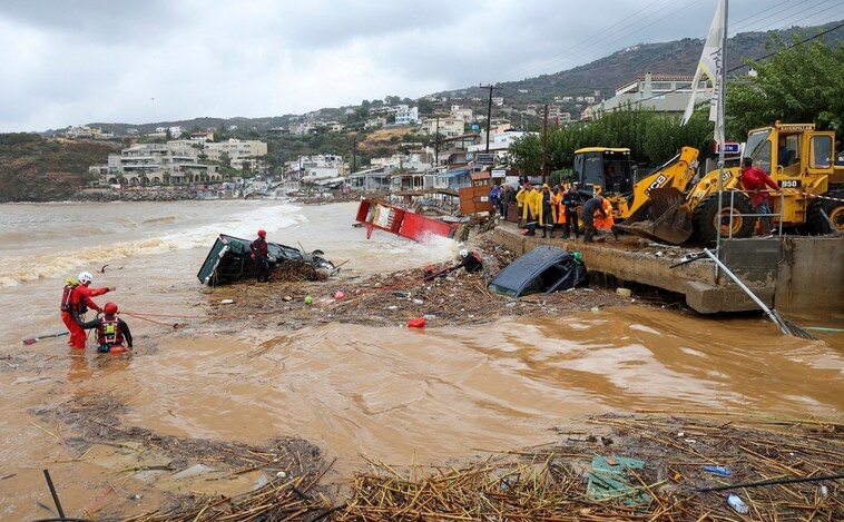 Dos fallecidos por las grandes inundaciones en Creta