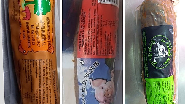 Imagen de las morcillas retiradas del mercado