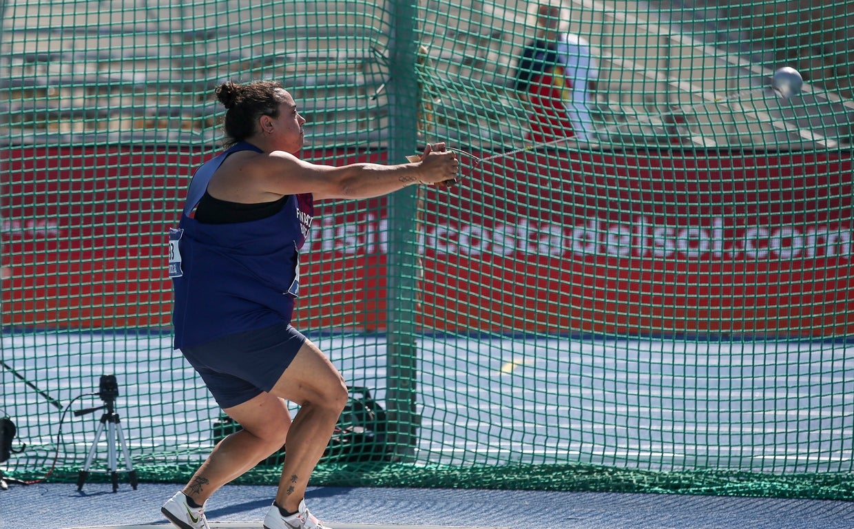 La atleta Laura Redondo durante la final de martillo en el Campeonato de España Absoluto de Atletismo
